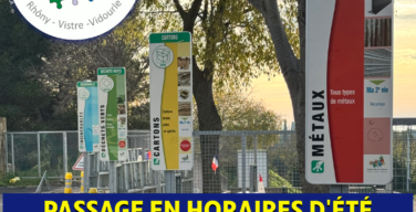 Déchetteries communautaires – Passage aux horaires d’été